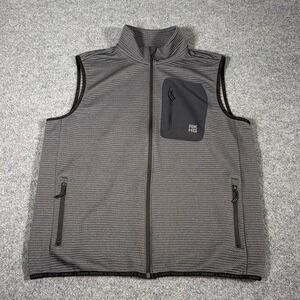 Duluth Trading Co Alaskan Hardgear Vest Mens Large Gray Fleece Full Zip Outdoor